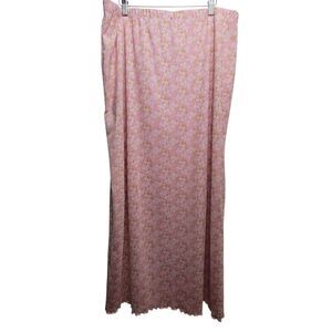 Forever 21 Pink Dainty Floral Maxi Skirt Size 3X With Marks